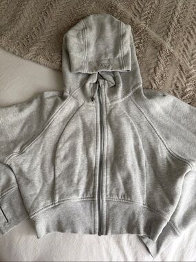 Lululemon Light Gray Full Zip Hoodie